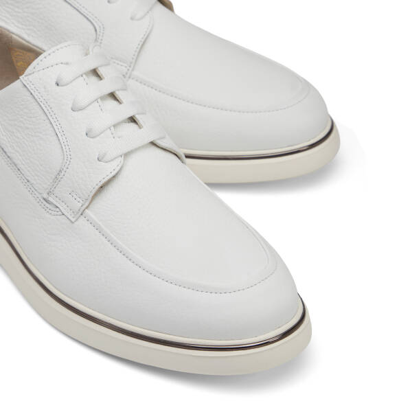 Beyaz Hakiki Deri Erkek Casual Ayakkabı - E26I1AY57589-B69 - 3