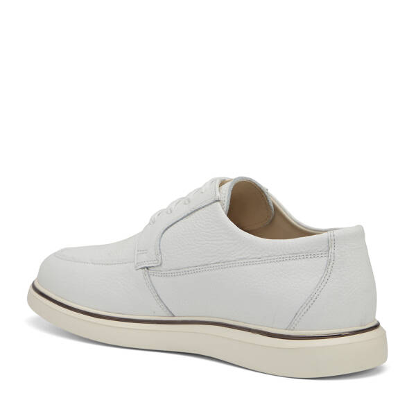 Beyaz Hakiki Deri Erkek Casual Ayakkabı - E26I1AY57589-B69 - 4