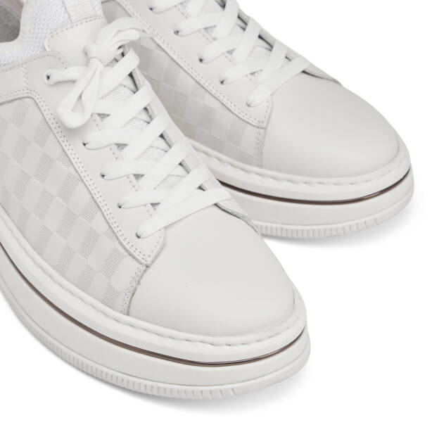 Beyaz Hakiki Deri Erkek Sneaker - E25I1AY57191-A26 - 3