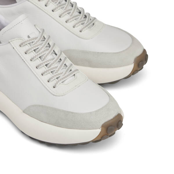 Beyaz Hakiki Deri Erkek Sneaker - E25I1AY57193-A26 - 3