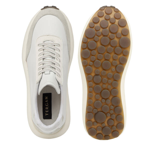 Beyaz Hakiki Deri Erkek Sneaker - E25I1AY57193-A26 - 6