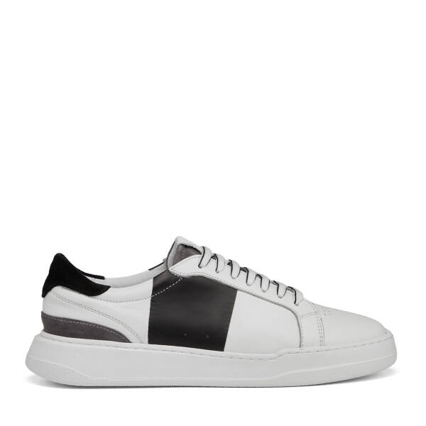 Beyaz Hakiki Deri Erkek Sneaker - E25I1AY57312-A26 - 1