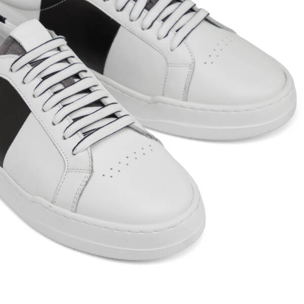 Beyaz Hakiki Deri Erkek Sneaker - E25I1AY57312-A26 - 3