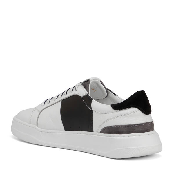 Beyaz Hakiki Deri Erkek Sneaker - E25I1AY57312-A26 - 4
