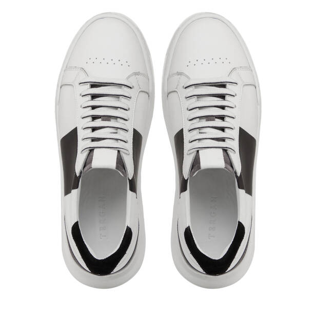 Beyaz Hakiki Deri Erkek Sneaker - E25I1AY57312-A26 - 5