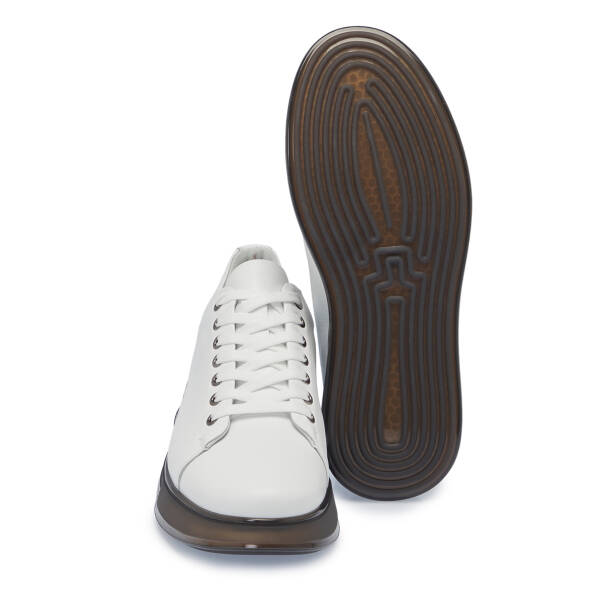 Beyaz Hakiki Deri Erkek Sneaker - E26I1AY57583-A26 - 4