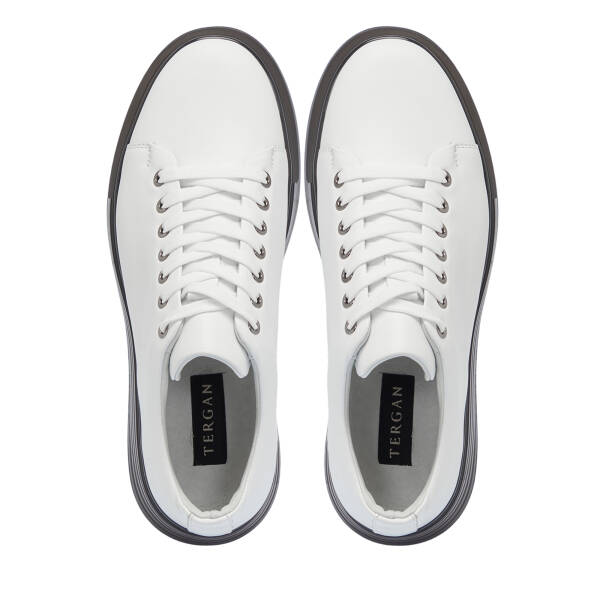 Beyaz Hakiki Deri Erkek Sneaker - E26I1AY57583-A26 - 5