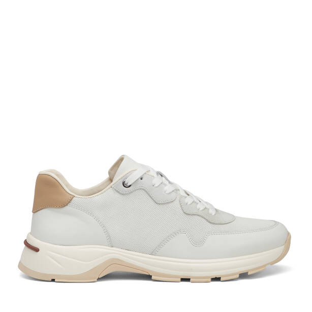 Beyaz Hakiki Deri Erkek Sneaker - E26I1AY57584-K3K - 1