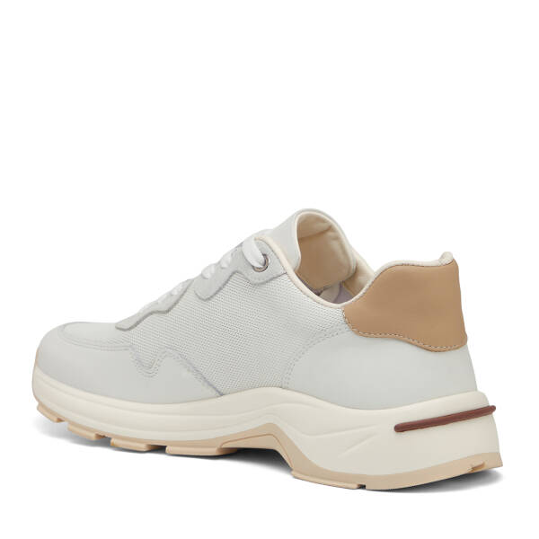 Beyaz Hakiki Deri Erkek Sneaker - E26I1AY57584-K3K - 4