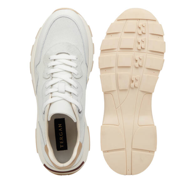 Beyaz Hakiki Deri Erkek Sneaker - E26I1AY57584-K3K - 6