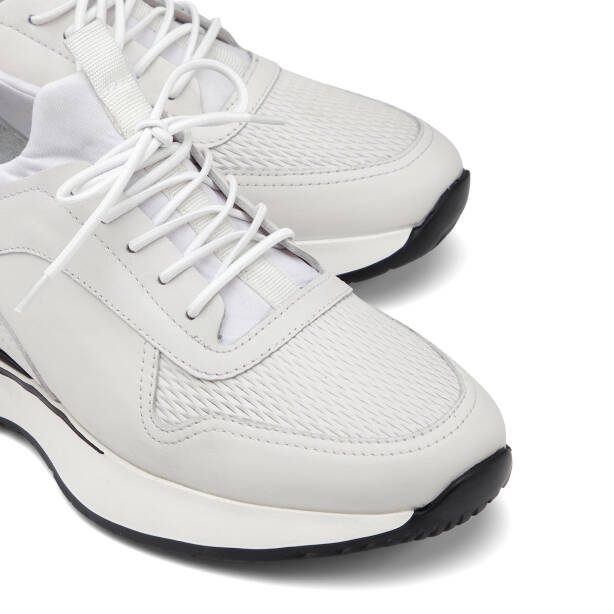Beyaz Hakiki Deri Erkek Sneaker - E26I1AY57587-A26 - 3