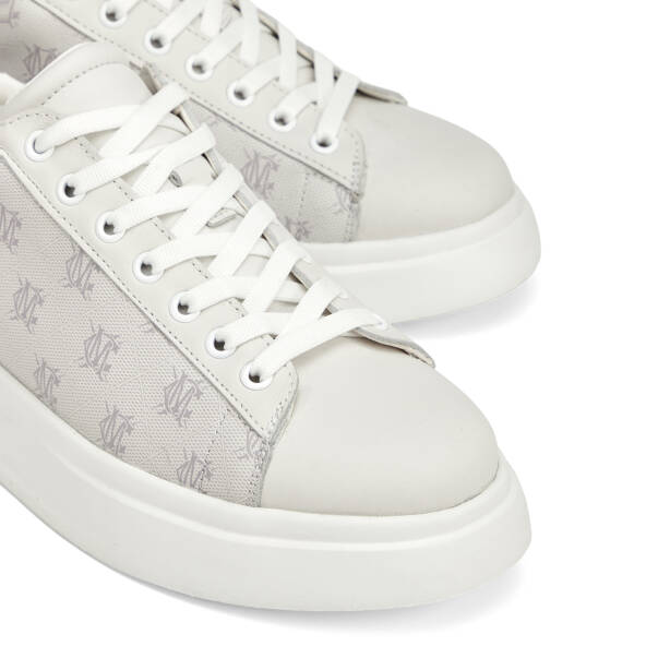 Beyaz Hakiki Deri Erkek Sneaker - E26I1AY57592-A26 - 3