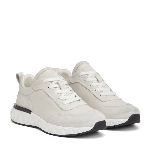 Beyaz Hakiki Deri Erkek Sneaker - E26I1AY57593-W25 - 2