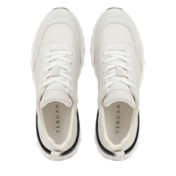 Beyaz Hakiki Deri Erkek Sneaker - E26I1AY57593-W25 - 5