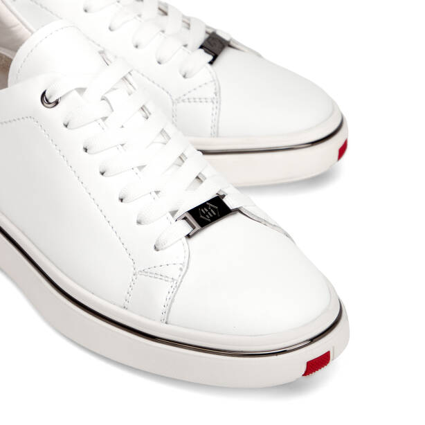 Beyaz Hakiki Deri Erkek Sneaker - E26I1AY57594-K3K - 3
