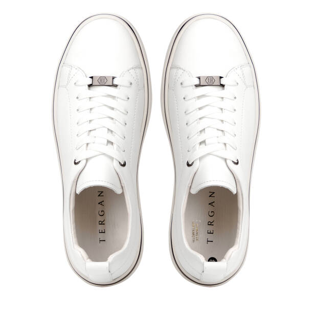 Beyaz Hakiki Deri Erkek Sneaker - E26I1AY57594-K3K - 5