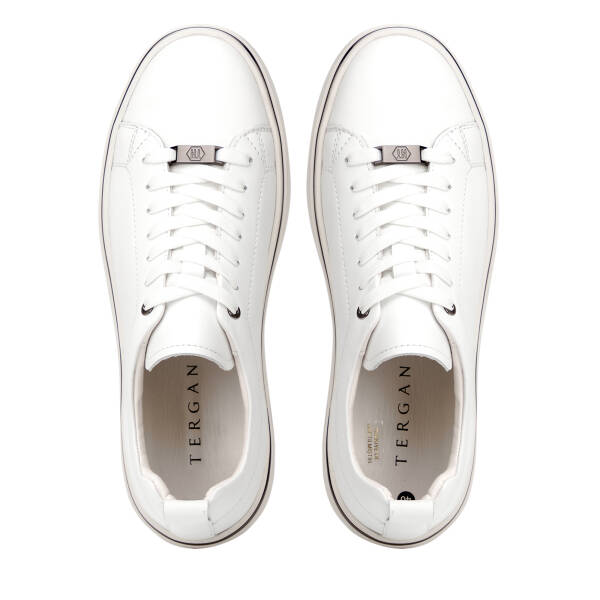 Beyaz Hakiki Deri Erkek Sneaker - E26I1AY57594-K3K - 5
