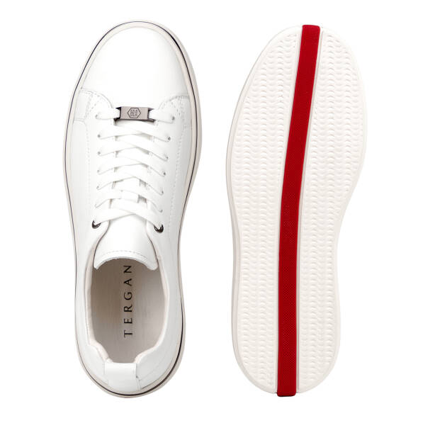 Beyaz Hakiki Deri Erkek Sneaker - E26I1AY57594-K3K - 6