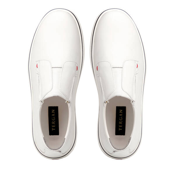 Beyaz Hakiki Deri Erkek Sneaker - E26I1AY57595-A26 - 5