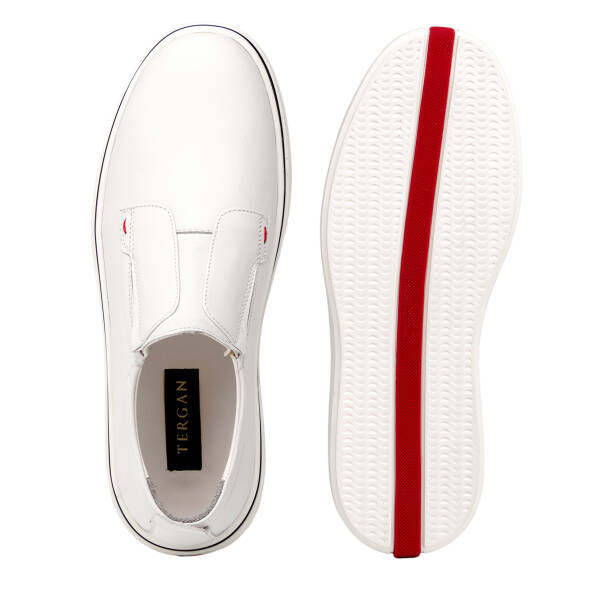 Beyaz Hakiki Deri Erkek Sneaker - E26I1AY57595-A26 - 6