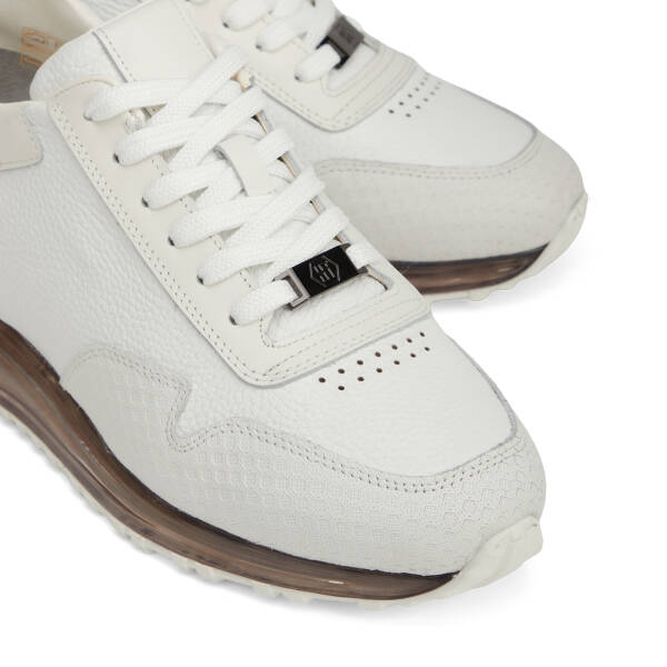 Beyaz Hakiki Deri Erkek Sneaker - E26I1AY57597-A26 - 3