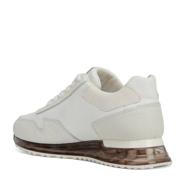 Beyaz Hakiki Deri Erkek Sneaker - E26I1AY57597-A26 - 4