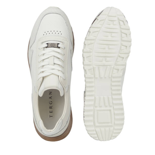 Beyaz Hakiki Deri Erkek Sneaker - E26I1AY57597-A26 - 6