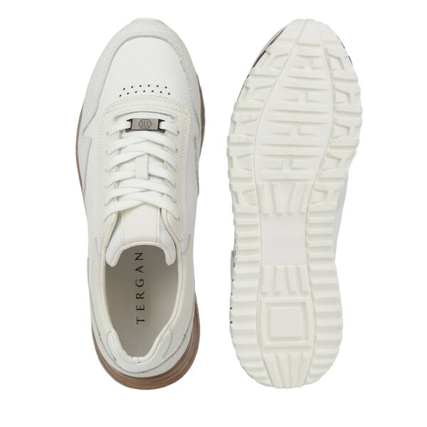 Beyaz Hakiki Deri Erkek Sneaker - E26I1AY57597-A26 - 6