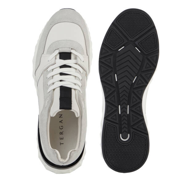 Beyaz Hakiki Deri Erkek Sneaker - E26I1AY57599-W25 - 5