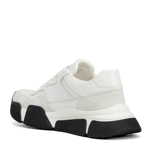 Beyaz Hakiki Deri Erkek Sneaker - E26I1AY57600-W25 - 4