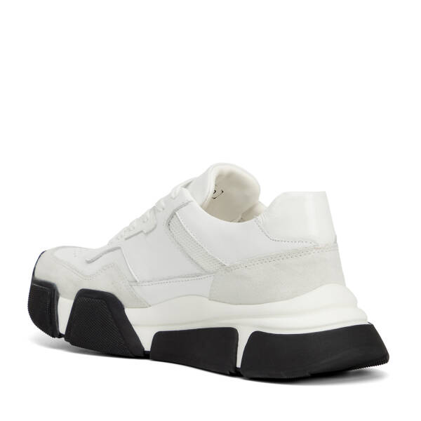 Beyaz Hakiki Deri Erkek Sneaker - E26I1AY57600-W25 - 4