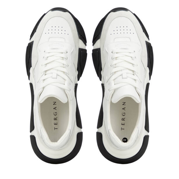 Beyaz Hakiki Deri Erkek Sneaker - E26I1AY57600-W25 - 5