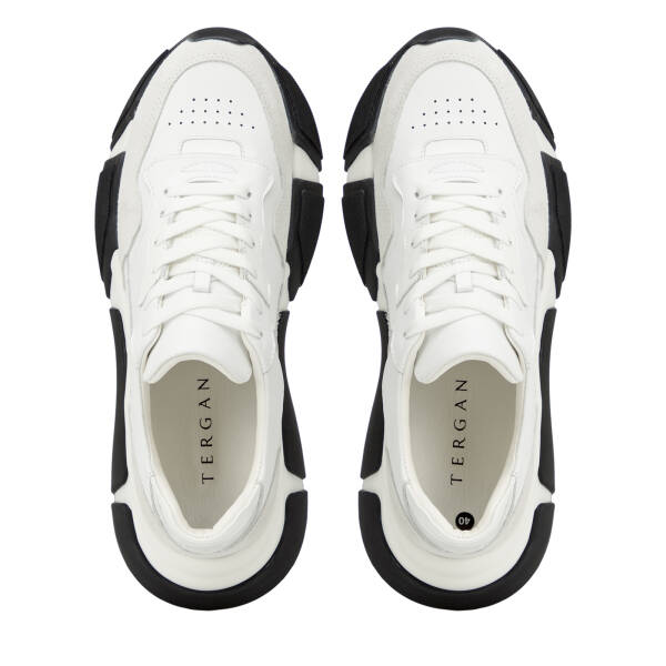 Beyaz Hakiki Deri Erkek Sneaker - E26I1AY57600-W25 - 5