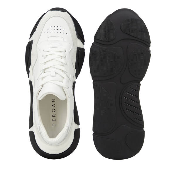 Beyaz Hakiki Deri Erkek Sneaker - E26I1AY57600-W25 - 6