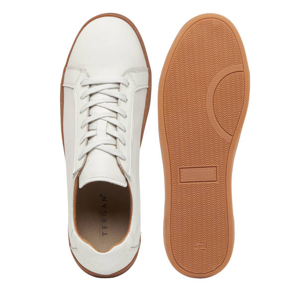 Beyaz Hakiki Deri Erkek Sneaker - E26I1AY57621-A26 - 6
