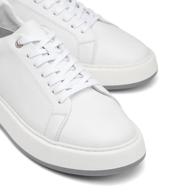 Beyaz Hakiki Deri Erkek Sneaker - E26I1AY57627-A26 - Tergan