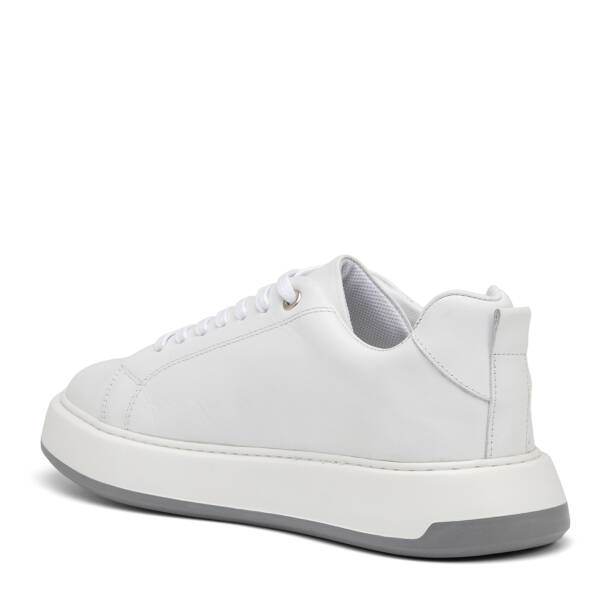 Beyaz Hakiki Deri Erkek Sneaker - E26I1AY57627-A26 - Tergan
