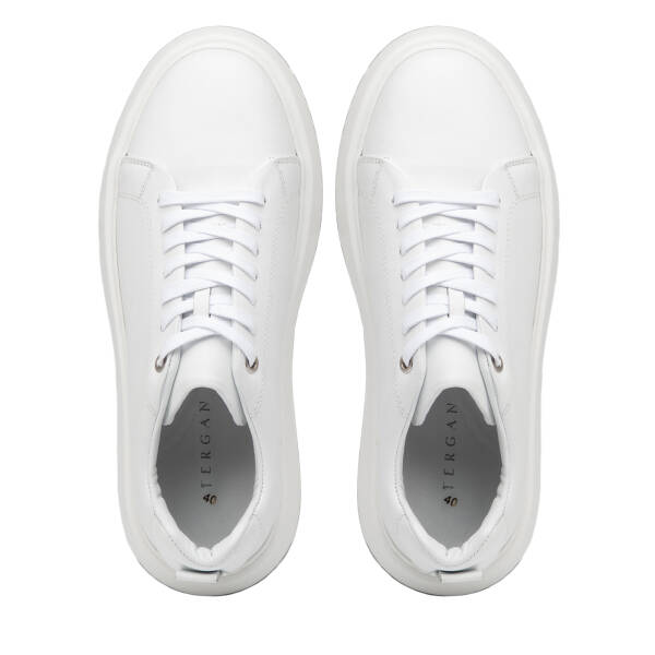 Beyaz Hakiki Deri Erkek Sneaker - E26I1AY57627-A26 - 5