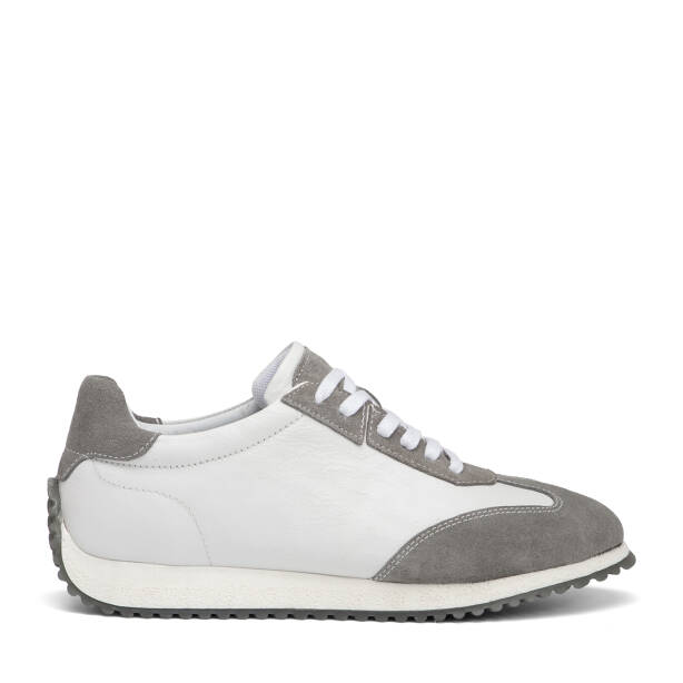 Beyaz Hakiki Deri Erkek Sneaker - E26I1AY57632-A26 