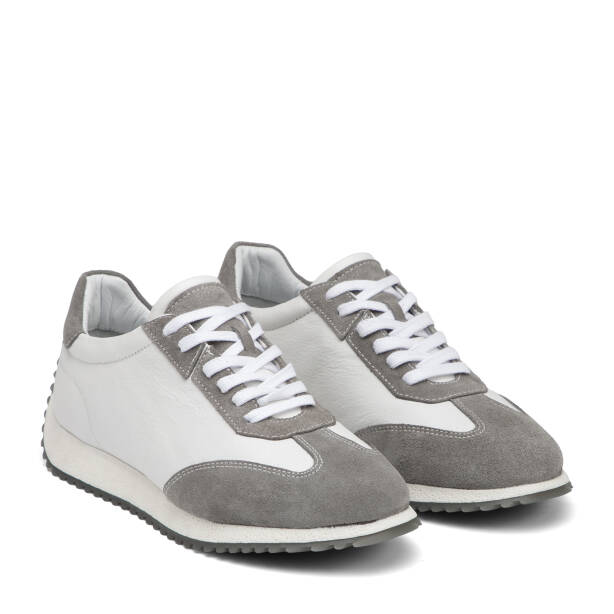 Beyaz Hakiki Deri Erkek Sneaker - E26I1AY57632-A26 - 2