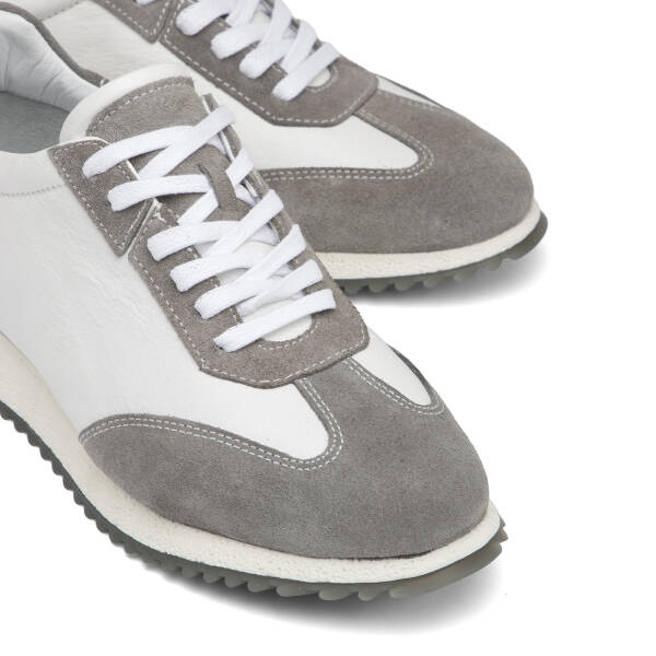 Beyaz Hakiki Deri Erkek Sneaker - E26I1AY57632-A26 - 3