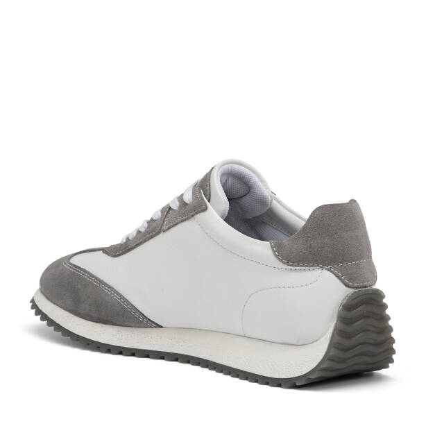 Beyaz Hakiki Deri Erkek Sneaker - E26I1AY57632-A26 - 4