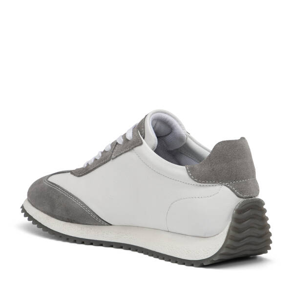 Beyaz Hakiki Deri Erkek Sneaker - E26I1AY57632-A26 - 4