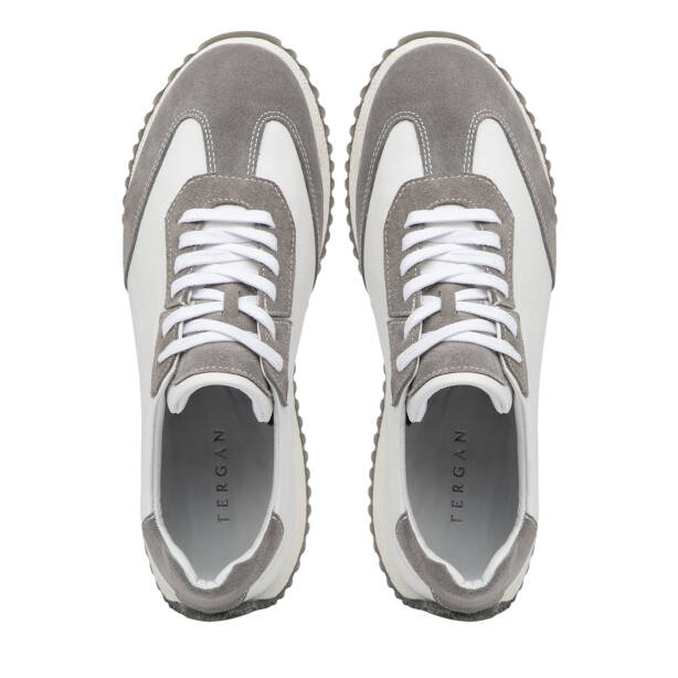 Beyaz Hakiki Deri Erkek Sneaker - E26I1AY57632-A26 - 5