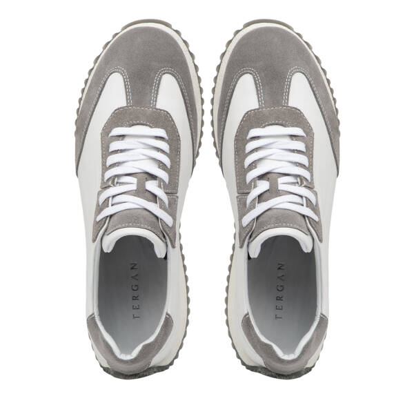 Beyaz Hakiki Deri Erkek Sneaker - E26I1AY57632-A26 - 5