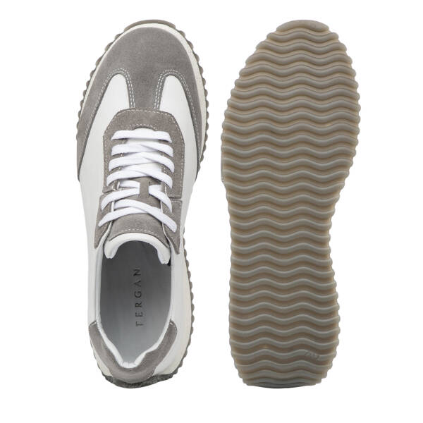Beyaz Hakiki Deri Erkek Sneaker - E26I1AY57632-A26 - 6