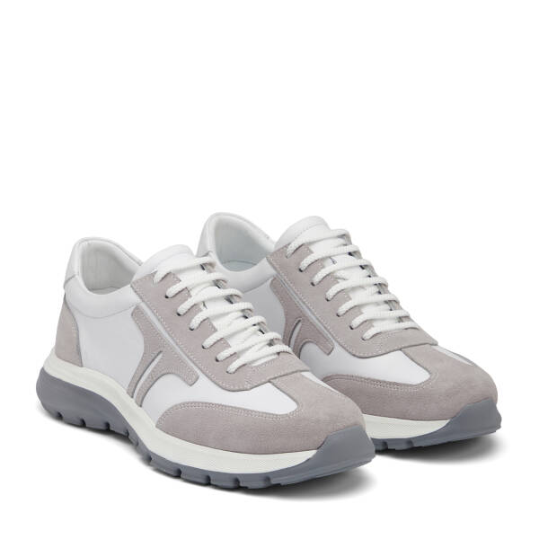 Beyaz Hakiki Deri Erkek Sneaker - E26I1AY57648-W25 - 2