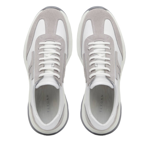 Beyaz Hakiki Deri Erkek Sneaker - E26I1AY57648-W25 - 5