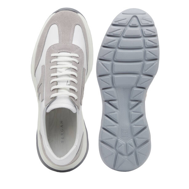 Beyaz Hakiki Deri Erkek Sneaker - E26I1AY57648-W25 - 6