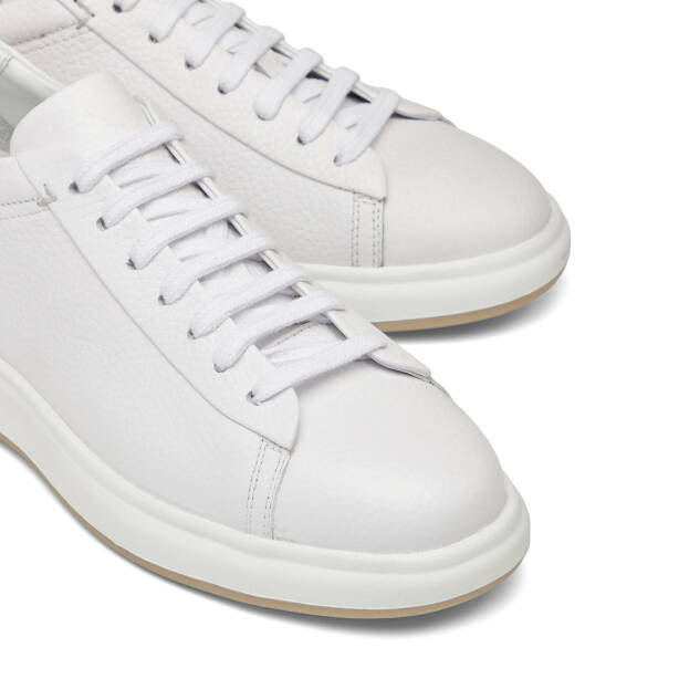 Beyaz Hakiki Deri Erkek Sneaker - E26I1AY57692-B69 - 3